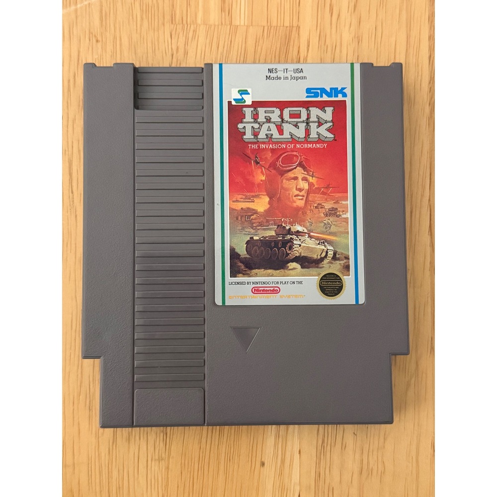 Iron Tank The Invasion of Normandy Nintendo NES SNK NES-IT-USA Game Cartridge